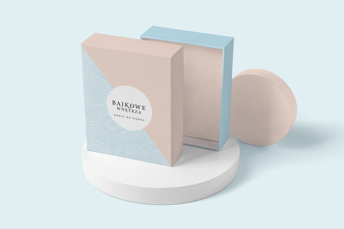 packaging motif bleu marque artisanale agence de communication et branding ComCoop